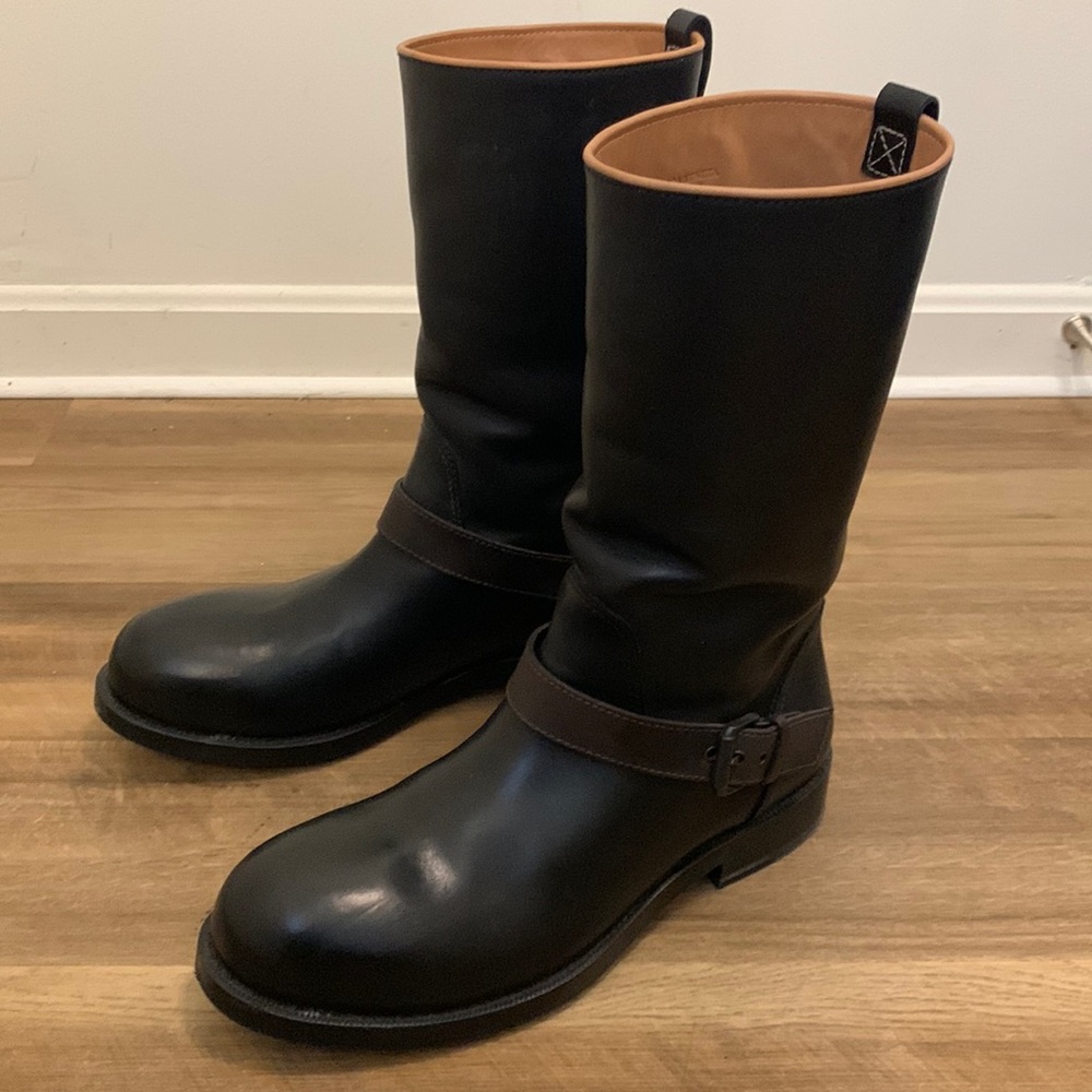 Bottega Veneta men's leather long boots